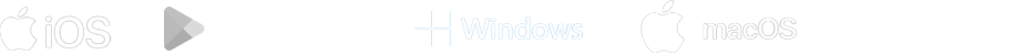 iOS, Google Play, Windows, macOS