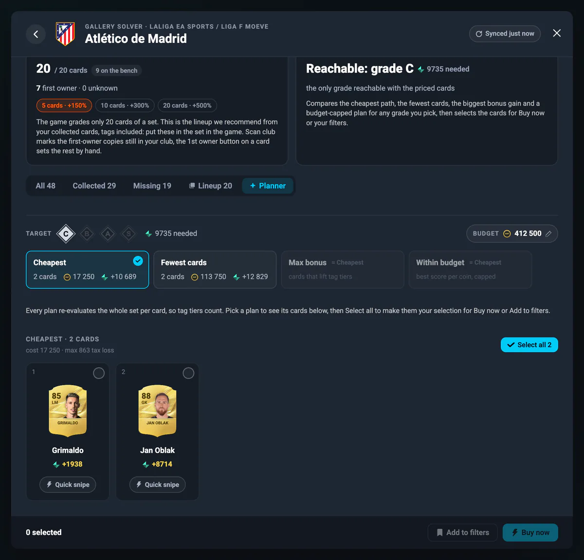 The Gallery Solver Planner